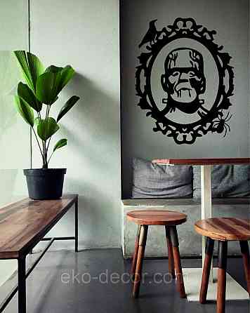 Декоративное настенное Панно «Франкенштейн», Декор на стену 70*54 см, Черный Киев