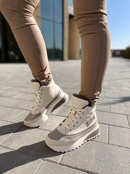 Черевики жіночі VLADEKS бежеві натуральна шкіра зима размеры 36-41 (4917) Коломия - фото 9