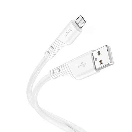 Кабель HOCO X97 Crystal color silicone charging data cable Micro white Киев
