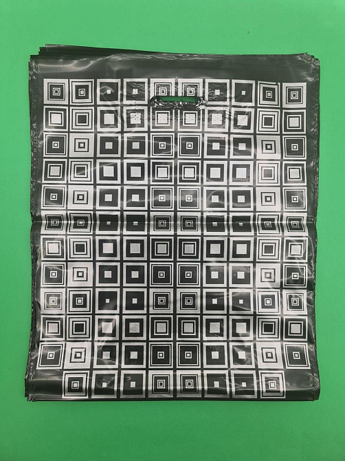 Пакет із прорізною ручкою (40*48)"Elite" Квадрати "Леомі (50 шт.) Харків - фото 2