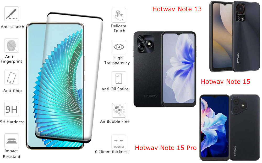 Захисне скло HyperGlass Pro для Hotwav Note 13, Note 15, Note 15 Pro – максимальна чутливість та захист Київ - фото 2