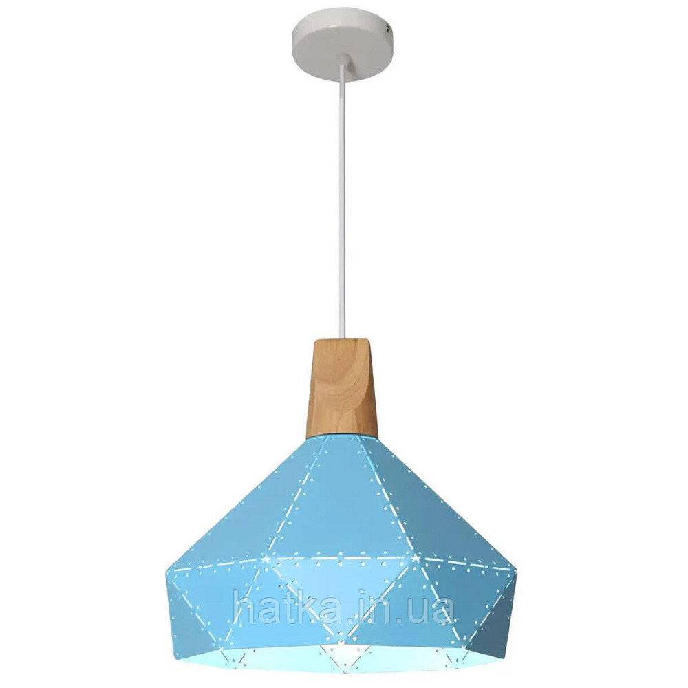 Люстра підвісна для кухні PL018-M блакитна в скандинавському стилі Київ - фото 3