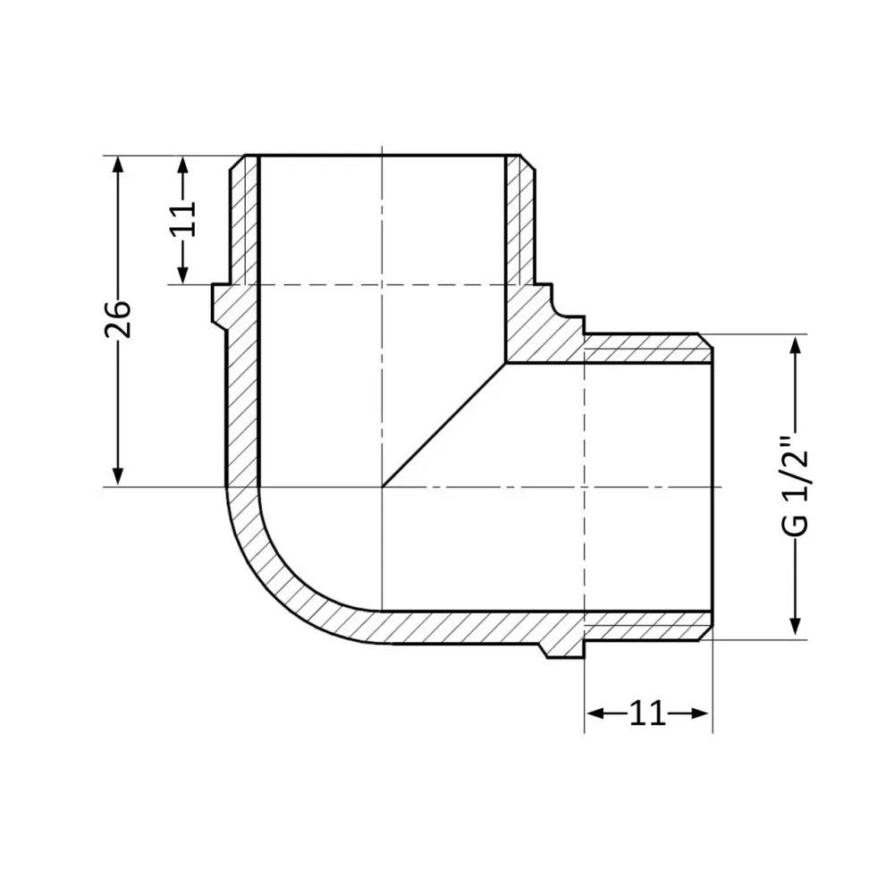 Угол Thermo Alliance Standart 1/2
