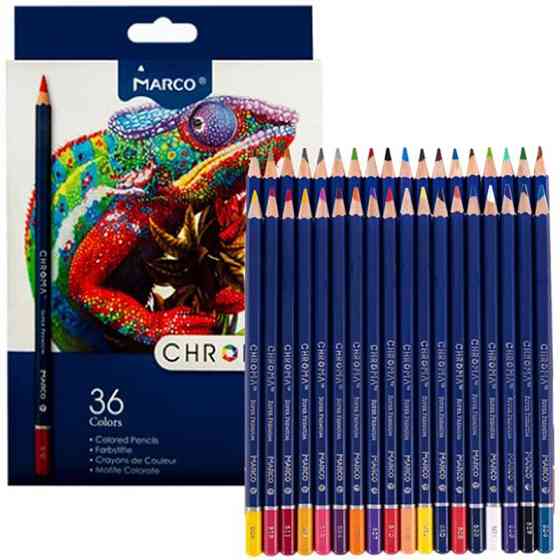 Олівці кольорові "Marco" "Chroma"  36кол 8010-36CB шестигранні, шт Київ