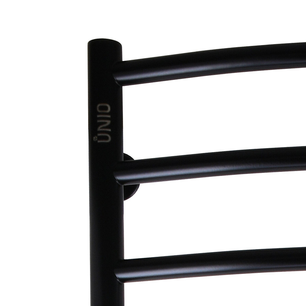 Рушникосушарка UNIO LDE W 1200-500-12 BLK Драбинка Дуга Еліт вода чорна Тернопіль - фото 4