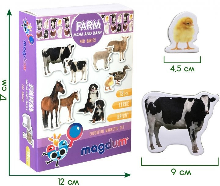 Набір магнітів Magdum "Ферма Мами і малюки" ML4031-08 EN Вінниця - фото 2