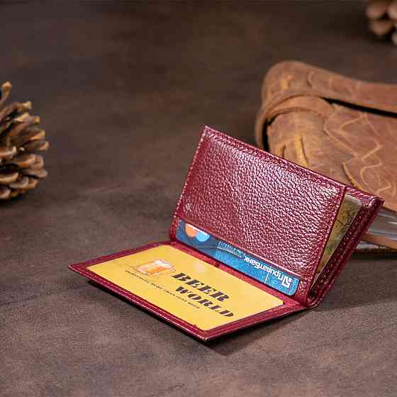 Візитниця-книжка ST Leather 19218 Бордова Київ