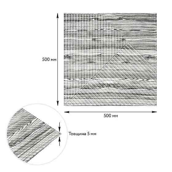 Панель стеновая 3D 500х500х5мм Бамбук Дерево Зебра SW-00002884 Днепр
