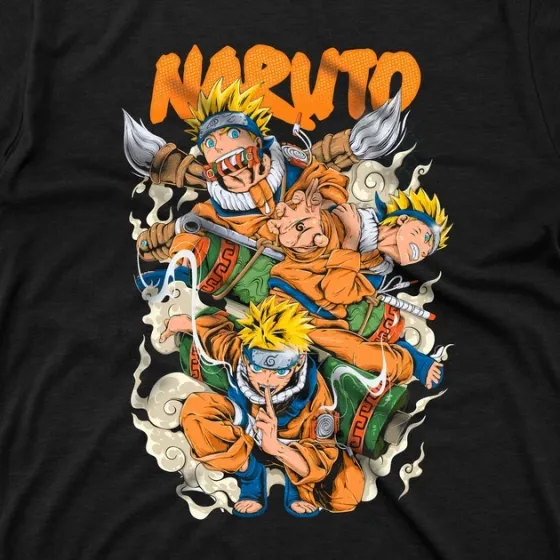Футболка чоловіча з  принтом Наруто Теневые клоны Розмір 48 Anime00Розмір 48 Дніпро