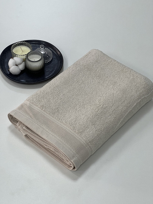 Полотенце махровое с Ideal Textile бордюром однотонное плотность 360 г/м2 100х150 см (56860720) Моло Черновцы - изображение 4