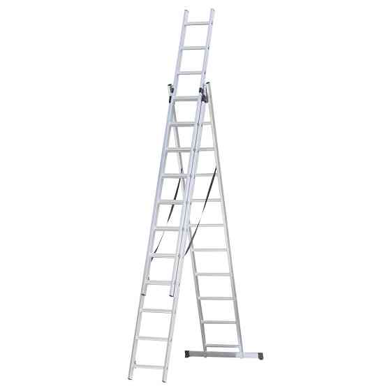 Драбина розкладна універсальна 3×11 щаблів 7.33 м SIGMA (5032364) Київ