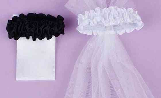 Свадебные украшения на бокалы one size черно-белый Киев