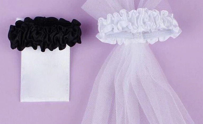 Свадебные украшения на бокалы one size черно-белый Киев - изображение 4