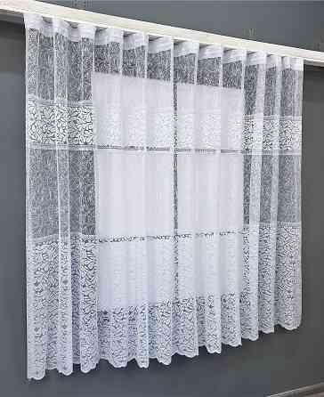 Тюль жакард VR-Textil № 1527т Арка на кухню колір білий 200х160 см (53-0196) Київ