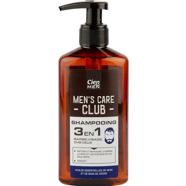Cien Men’s Care Club Shampoo 3in1 Face Beard & Hair - Мужской шампунь 3в1 для волос, бороды и тела Львов - изображение 1