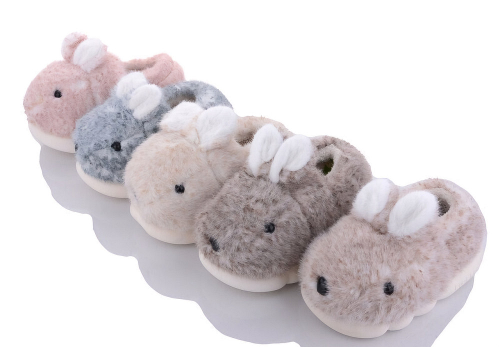Теплые мягкие домашние тапочки - игрушки зайчики с закрытым задником 34,35,36 Николаев - изображение 1