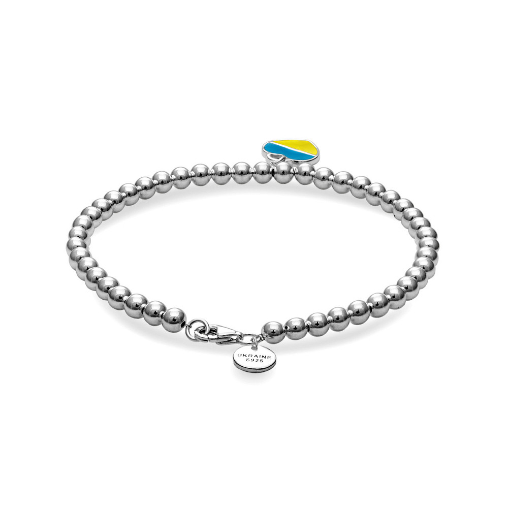 Срібний браслет з намистин "З Україною в серці" MasterSem Київ - фото 4