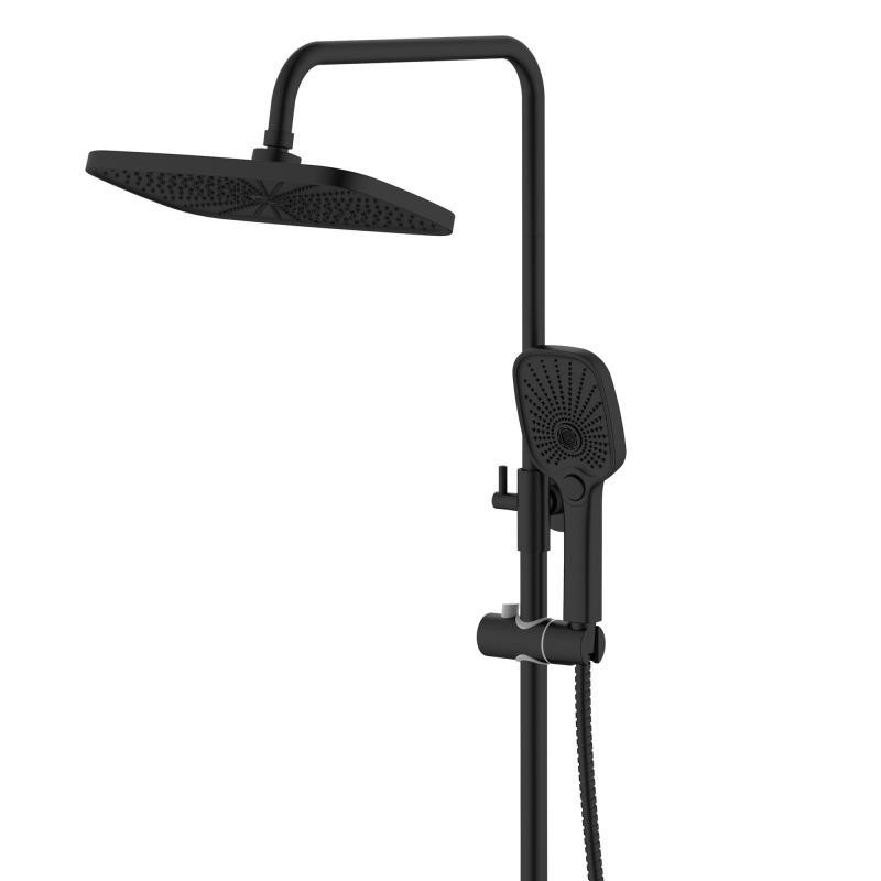 Душова система з виливом Qtap Gemini на три споживачі  QTGEM111BLM45686 Black Matt чорна Київ - фото 2