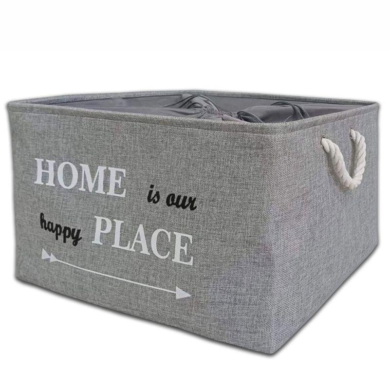 Корзина Органайзер Lovely Svi для белья, одежды, косметики, книг, игрушек - 50×40×30 см (60 л) Серый Киев - изображение 1