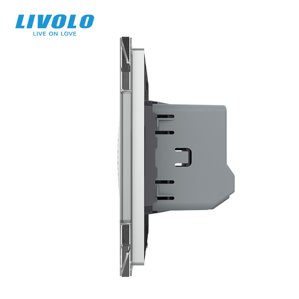 Розумний дверний дзвінок-сирена ZigBee Livolo сірий скло (VL-C7-FCBZ-2IP) Коломыя - изображение 2