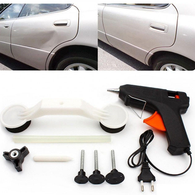 Інструмент для видалення вм'ятин на авто Clefers Pops-a-Den- Рихтування своїми руками - Клей, Пістолет, Присоска в комплекті EU-16 Львів - фото 14