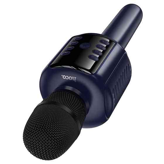 Портативна колонка-мікрофон HOCO L24 Shine karaoke microphone, 5W, Blue Одеса