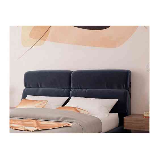 Ліжко EdinburghDesign Roma 08 Comfort з нішею для білизни 90x200 синій Київ