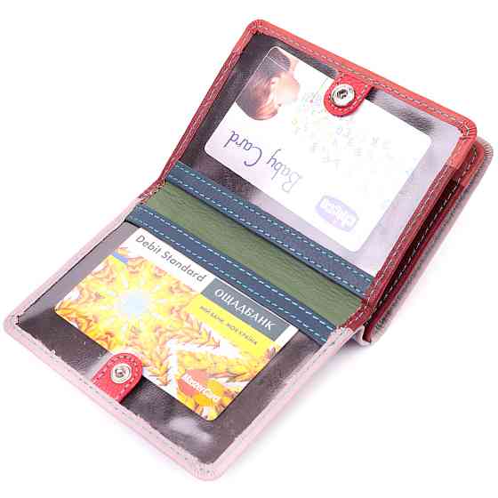 Гаманець з натуральної шкіри для жінок вертикального формату ST Leather 19439 Бежевий Київ