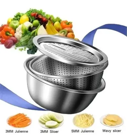 Многофункциональный кухонный набор из нержавеющей стали 3 в 1 Metal Basket Cutter Коломия