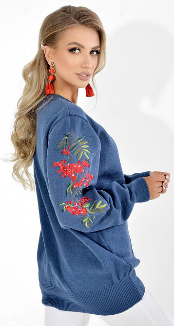 Свитер с красивой вышивкой (46-48) Киев - изображение 5