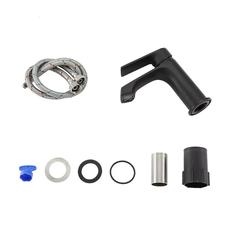 Смеситель для умывальника Frap F1071-6 черный Киев - изображение 4