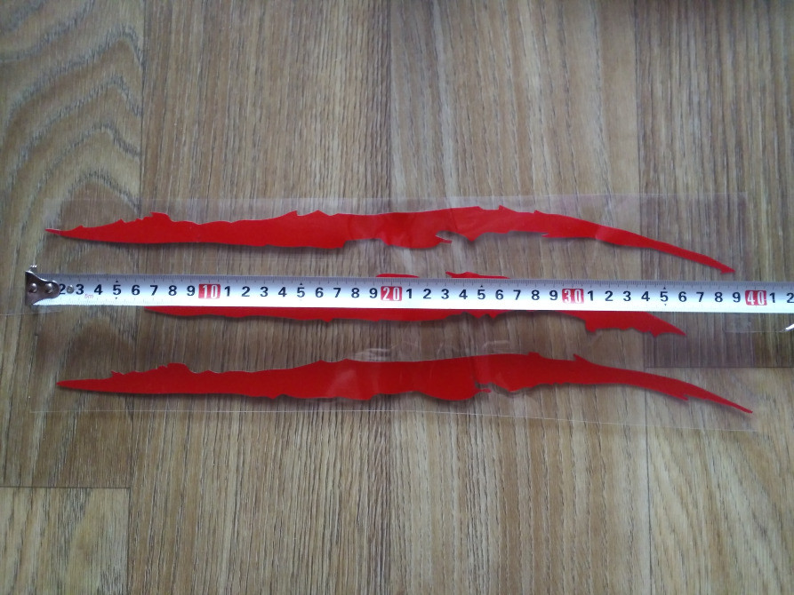 Наклейка на авто-мото Царапины Когтем Красные Свет Киев - изображение 4