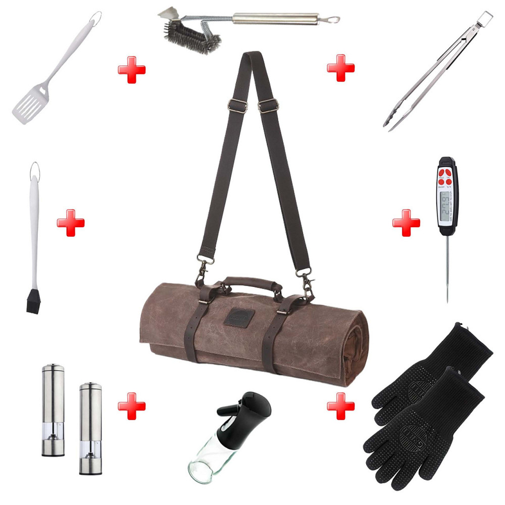 Акція! Скрутка ТОП 10 аксесуарів для барбекю Brown GRILLI 888033 Код: 009567 Рівне - фото 1