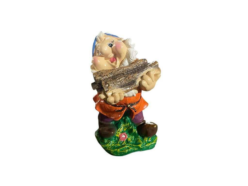 Садовая фигурка гипс 32*17*17см Гном с дровами ТМ KULBAKA Киев - изображение 1
