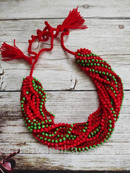 Намисто бісер в'язаний гачком блакитне Кривий Ріг - фото 3