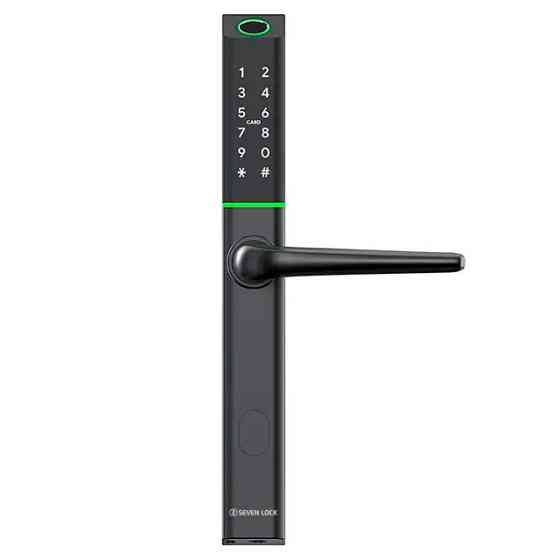 Умный дверной биометрический замок SEVEN LOCK SL-7763BF black Киев