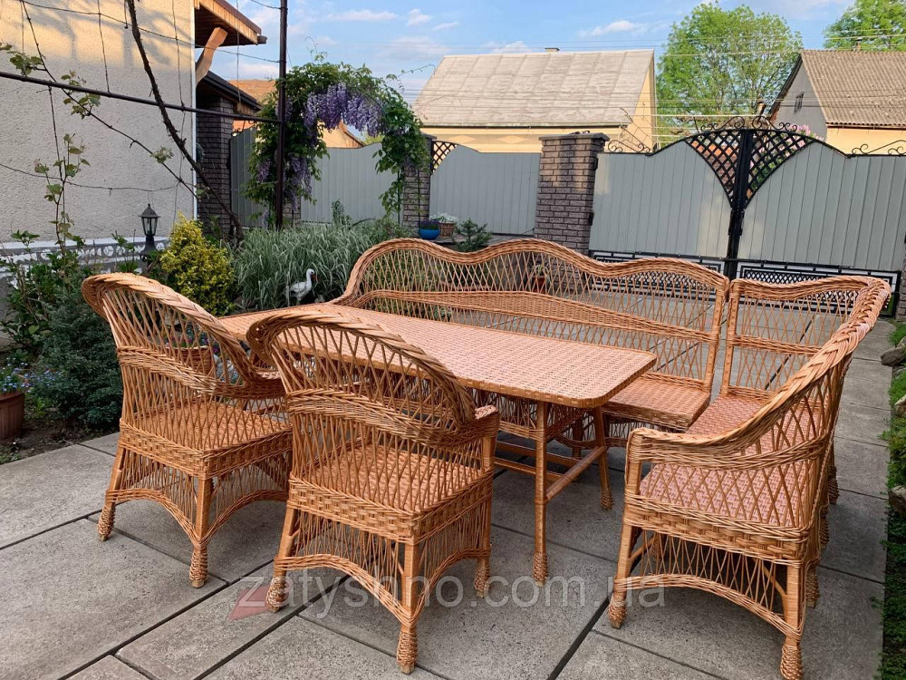 Плетені меблі з куточком із лози Київ - фото 6