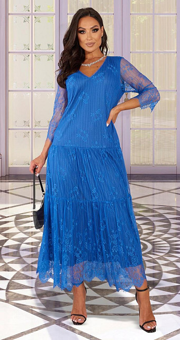 Красивое гипюровое платье большого размера (48) Киев - изображение 3