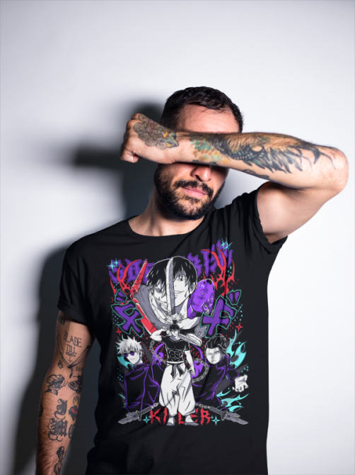 Футболка аниме Магическая битва оверсайз (S/M/L) Черний AnimeJ0098 Днепр - изображение 7