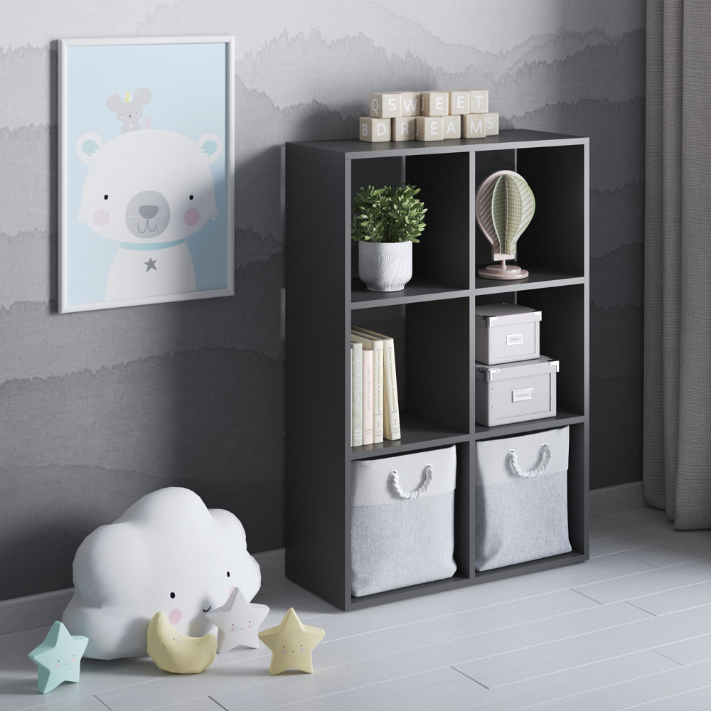 Стеллаж VAYS M-58, книжная полка с 6 ячейками, ЛДСП, 70×29×108 см - для дома, офиса, детской или гостиной Львов - изображение 9