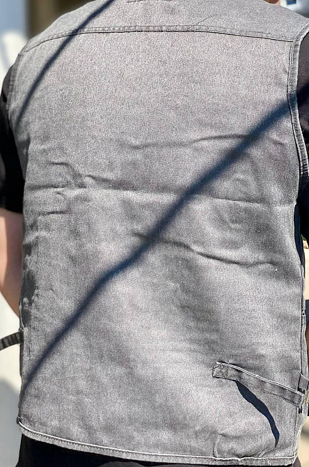 Жилетка летняя норма  мужская Количество карманов 14шт! Безрукавка для рыбалки Синий, Графит Одесса - изображение 8