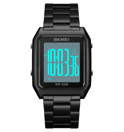 Чоловічий наручний годинник Skmei 1879 (Чорний з білим) Київ