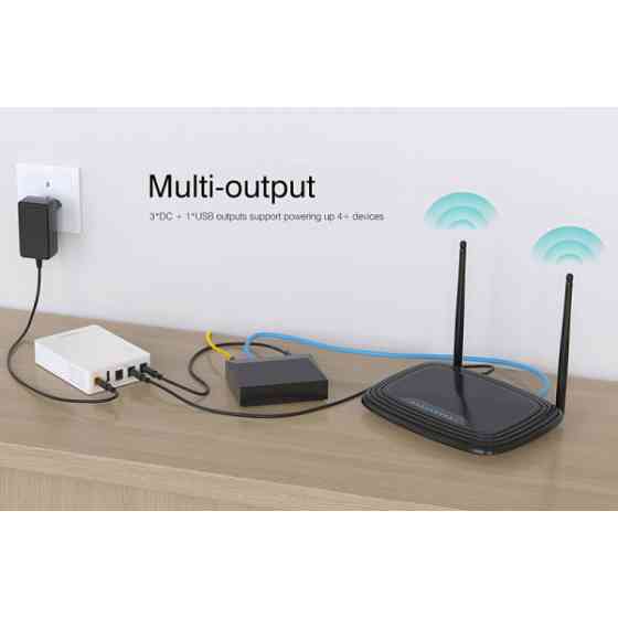 ДБЖ Marsriva DC UPS для роутерів KP3 3xDC+USB OUT 5V/9V/12V, 2А/18W, 10000Ah (37Wh) LiPol Киев