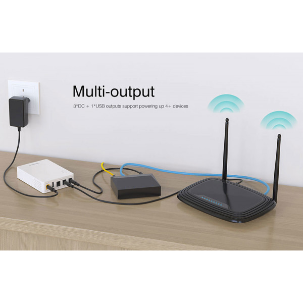 ДБЖ Marsriva DC UPS для роутерів KP3 3xDC+USB OUT 5V/9V/12V, 2А/18W, 10000Ah (37Wh) LiPol Київ - фото 6