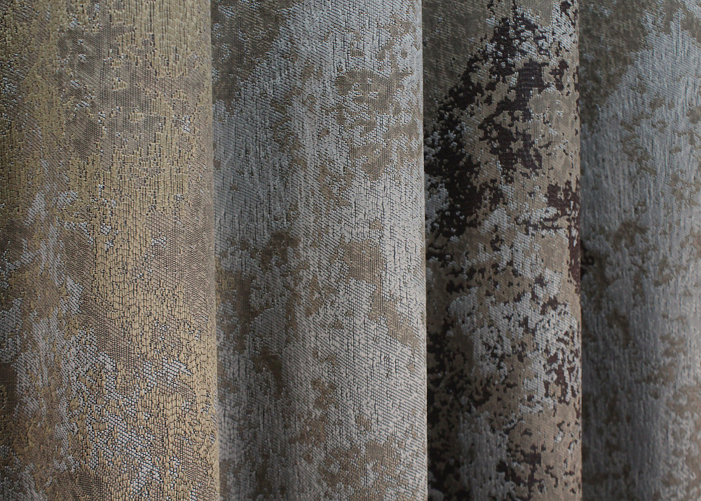 Комплект готовых штор VR-Textil Мрамор Al-7 № 1462ш Серый с венге и бежевым 150х290 см 2 шт (33-0324) Киев - изображение 7
