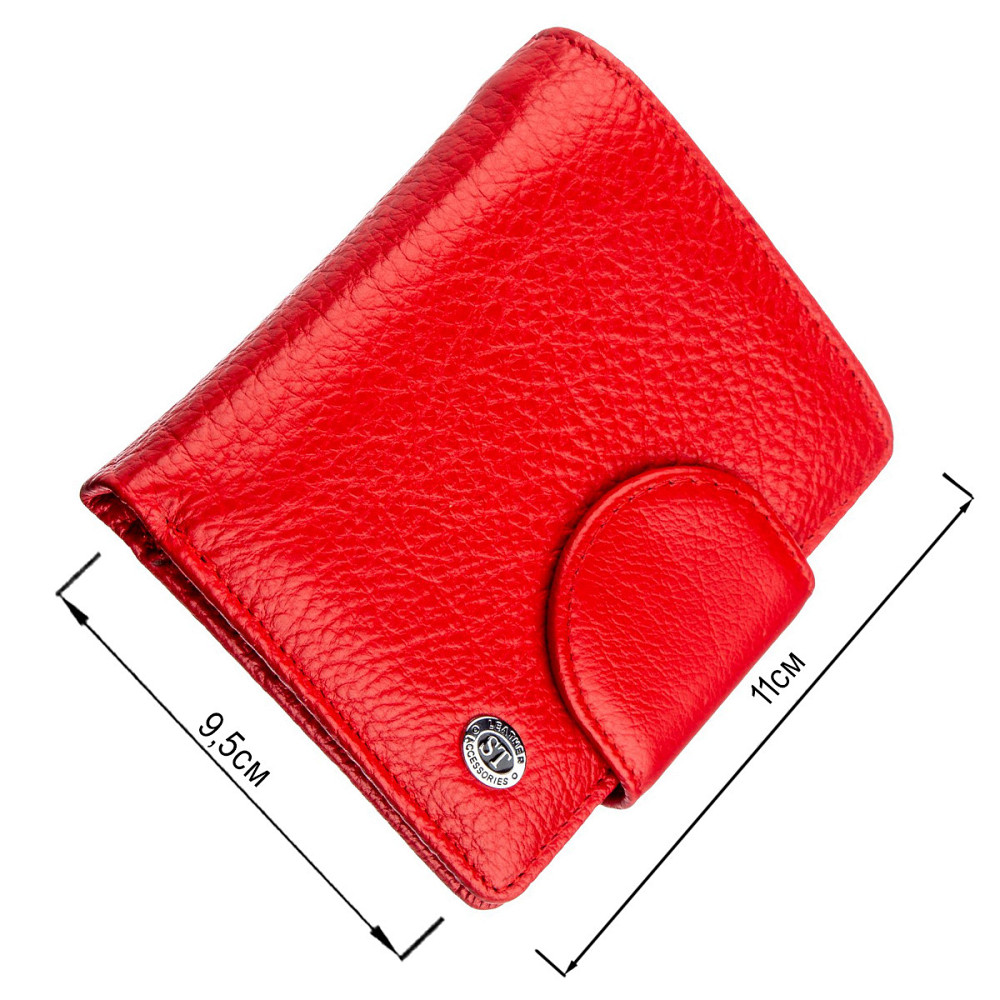 Жіночий шкіряний гаманець червоний (ST Leather) Київ - фото 19