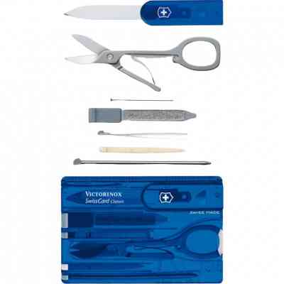 Нож Victorinox SwissCard Transparent Blue (0.7122.T2) Винница