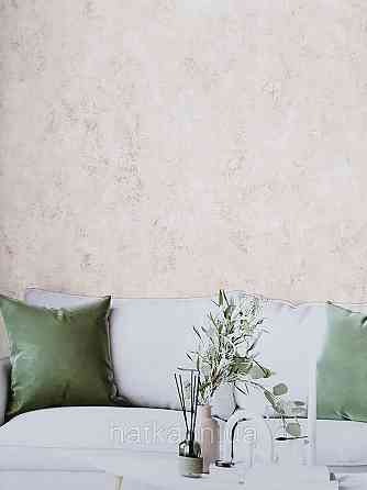 Шпалери вінілові на флізеліні гарячого тиснення DU&KA 1.06х10 вензель основа під штукатурку сірі коричневі Київ