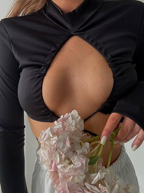 Жіночий романтичний  кроп топ з зав'язками мікродайвінг Одеса - фото 5