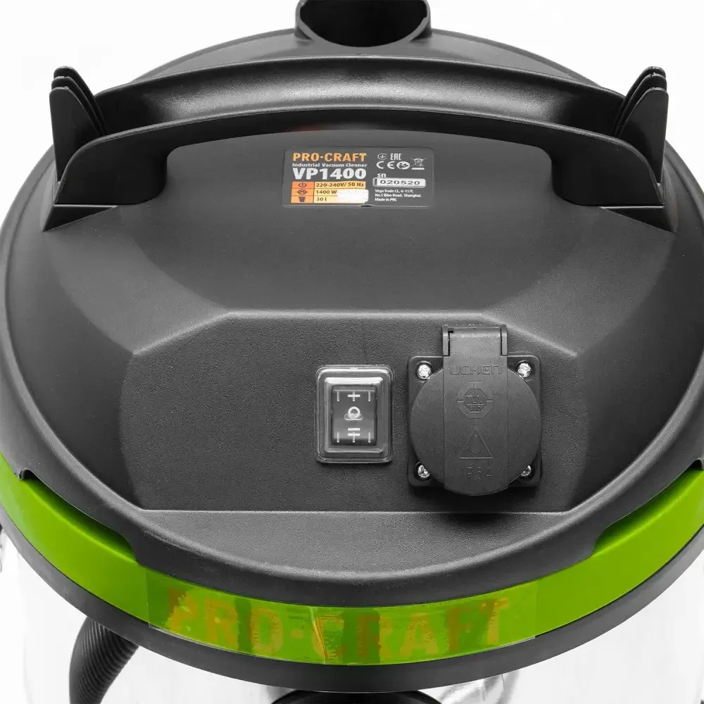 Пылесос для строительства Procraft 1400 Вт бак 17 л, Строительный пылесос для дома, Профессиональные строительные пылесосы Львов - изображение 15